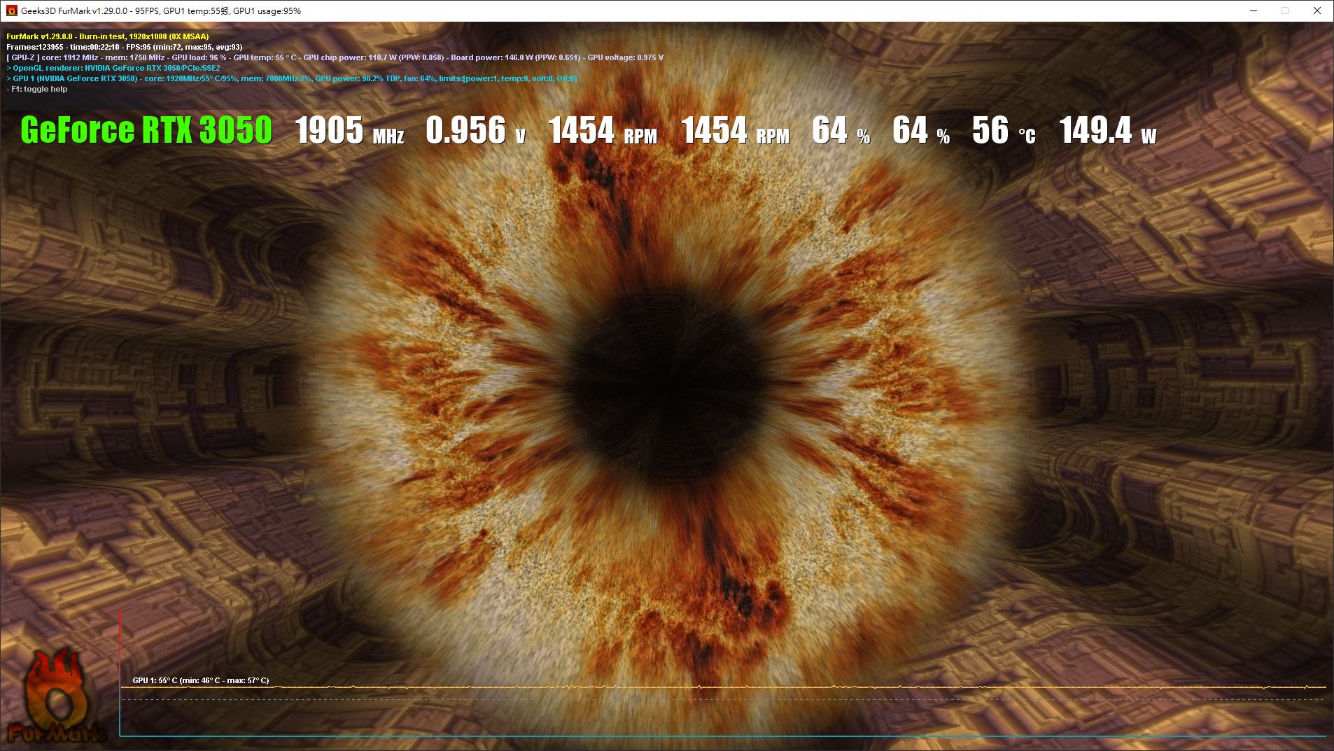 ROG Strix  RTX 3050 3DMark 測試截圖