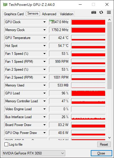 ROG Strix  RTX 3050 3DMark 測試截圖