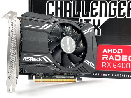 Dual Slot 、16.2cm 短卡身ASROCK Radeon RX 6400 Challenger ITX