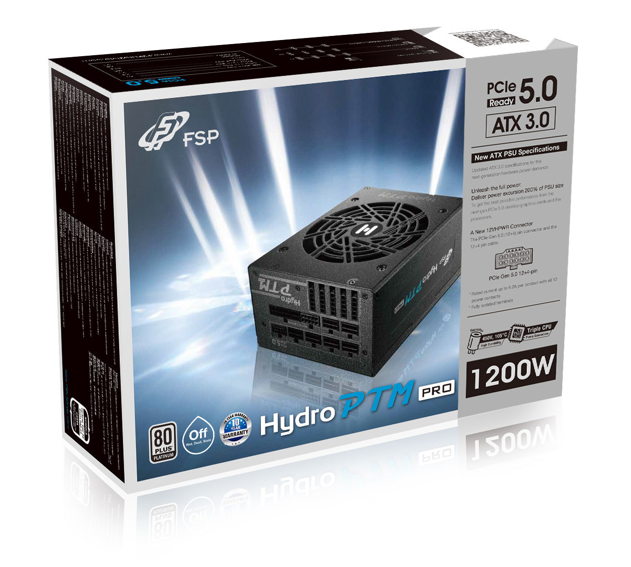 FSP 80+ PLATINUM ATX フルモジュラー 電源 1000W [ HPT2-1000M ]-www