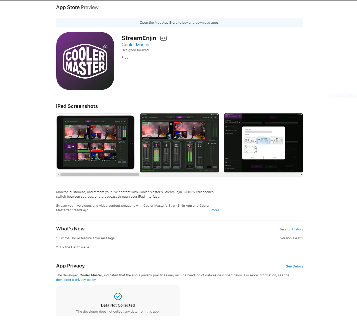 Cooler Master StreamEnjin 直播導播機