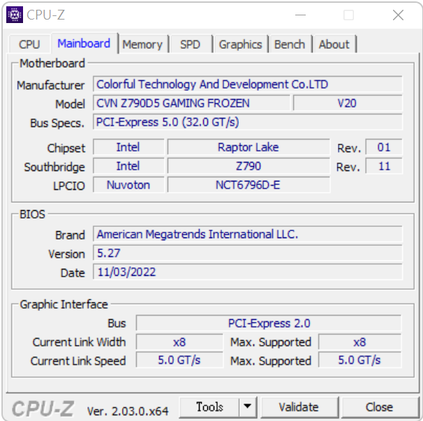 Colorful CVN Z790D5 GAMING FROZE