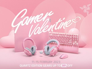 RAZER 情人節優惠來了 !! QUARTZ 粉色系列最多 38% 節扣
