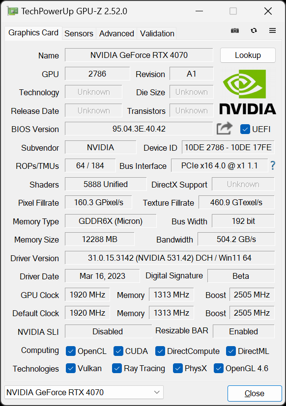 RTX 4070