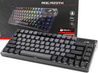 OLED 顯示器 + Gasket Mount 結構 ASUS ROG Azoth 75% 無線電競鍵盤