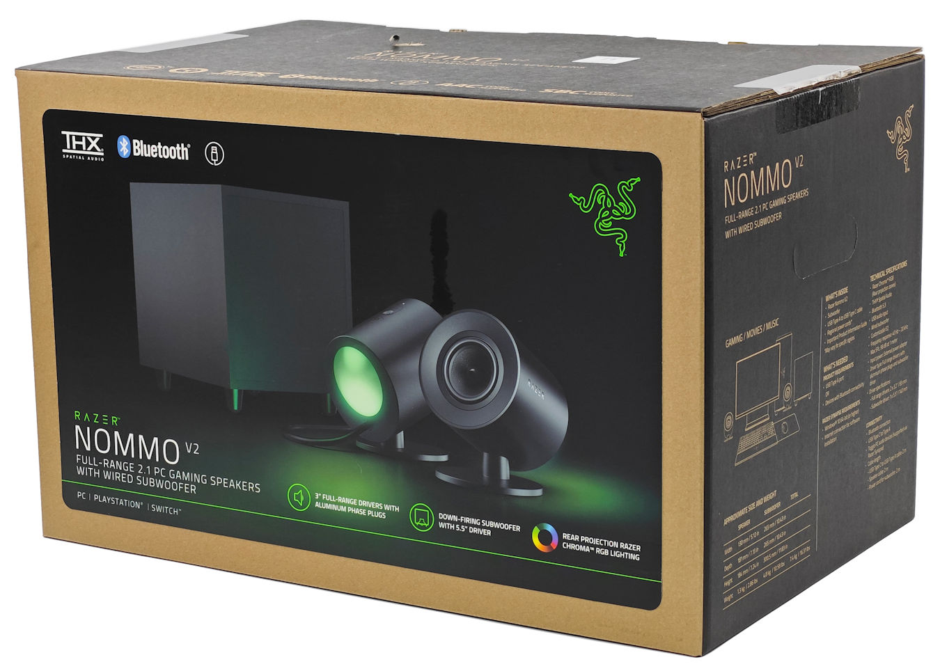 Razer Nommo V2 2.1 電腦遊戲喇叭