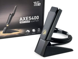 升級 Wi-Fi 6E、2.4Gbps 極速  MSI AXE5400 WiFi USB 無線網絡卡