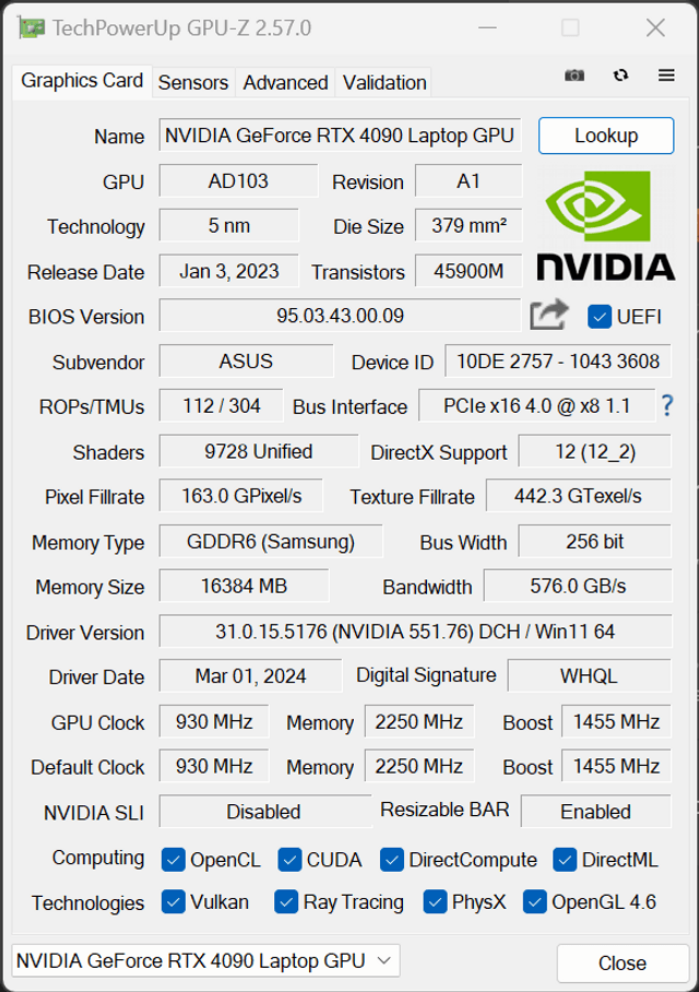 ROG Zephyrus G16 (2024) GU605 筆電