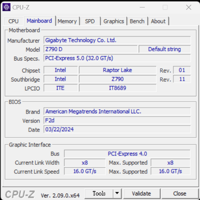 GIGABYTE Z790 D 主機板