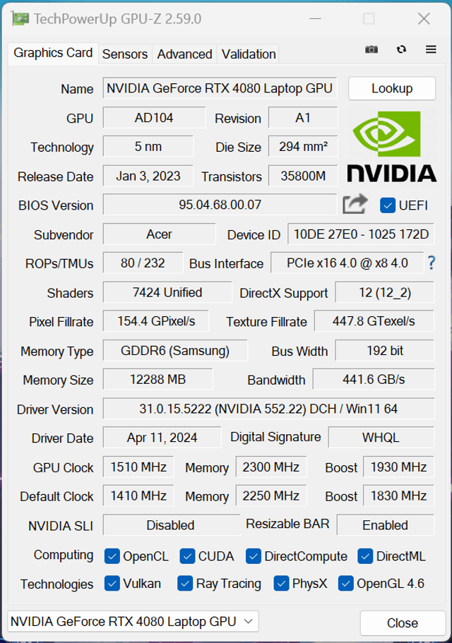 Acer Predator Helios 16 (2024)