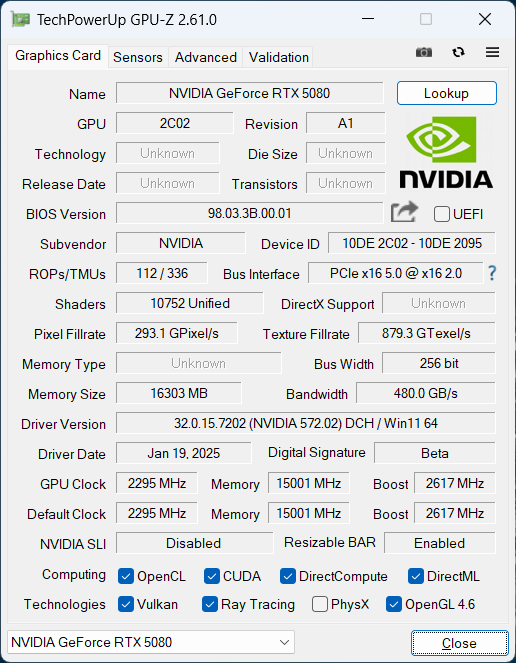 RTX 5080