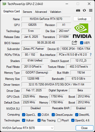 RTX 5070 SOLID
