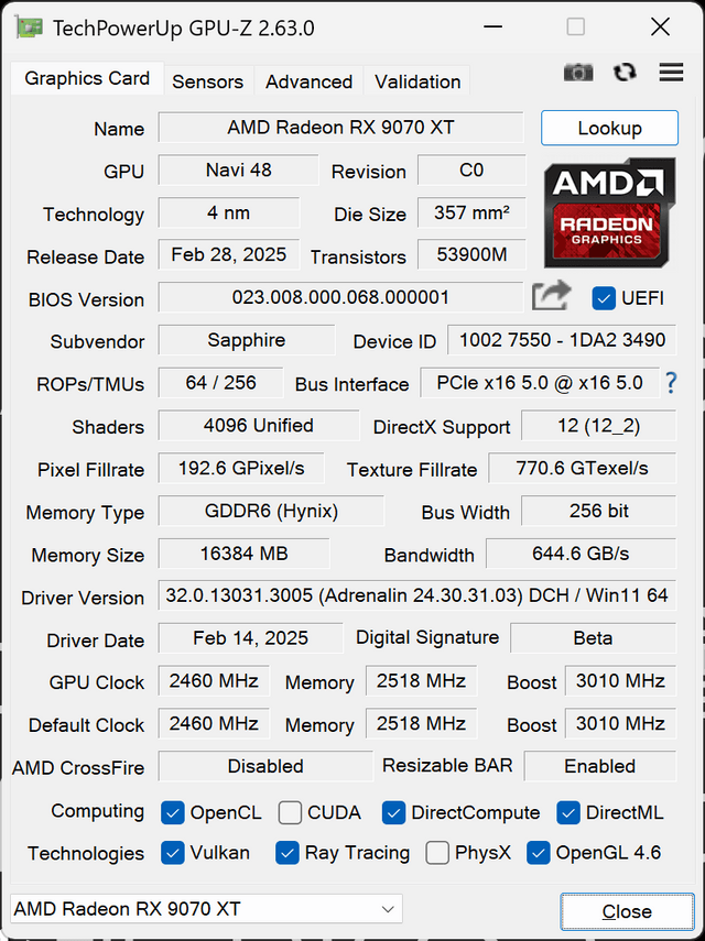 AMD Radeon RX 9070 XT