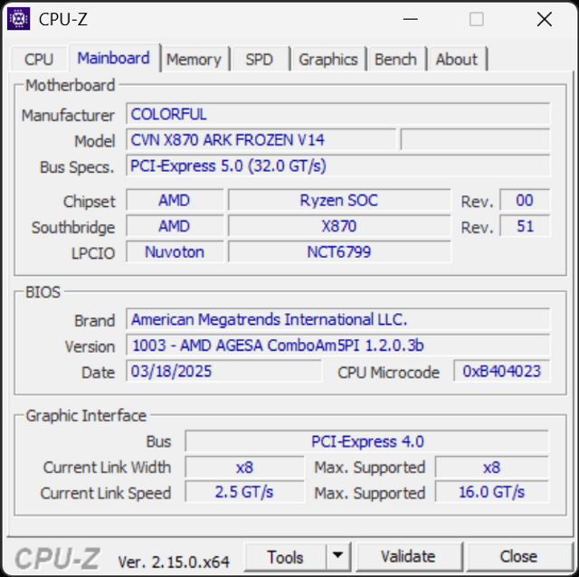 Colorful CVN X870 ARK FROZEN V14