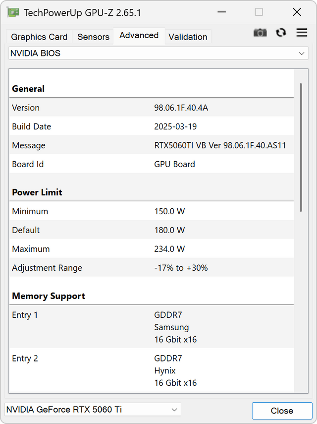 ASUS TUF RTX 5060 Ti OC