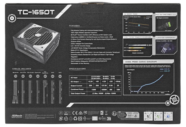 ASRock TC-1650T 鈦金全模組 PSU