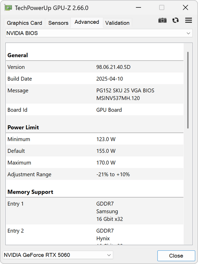 MSI RTX 5060 8G GAMING OC