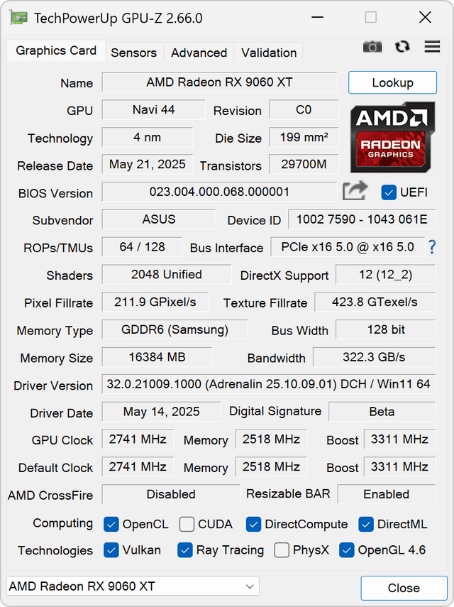ASUS Prime RX 9060 XT OC