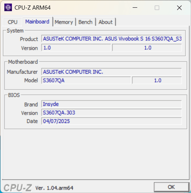 ASUS Vivobook S16 Copilot+ PC 手提
