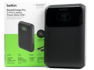 65W 輸出 • 20K 容量 • 3C認證 Belkin BoostCharge Pro 手提電腦行動電源