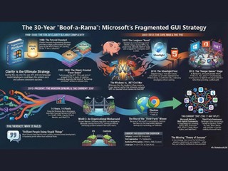 微軟前高階指控 Windows 碎片化 數十年來混亂的 GUI 政策    已變垃圾
