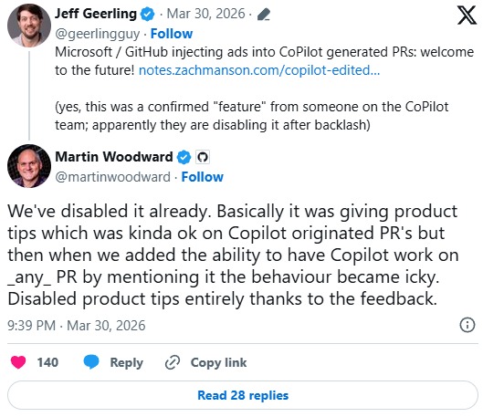 GitHub Copilot 爆爭議 Pull Request 驚現廣告注入！ - HKEPC Biz