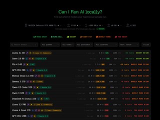 檢測你的 PC 硬件 AI 執行能力 哪些能跑、哪些不能跑  一目了然