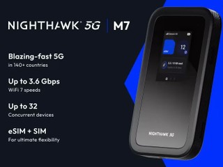 首度搭載 eSIM Marketplace  定義 5G 網絡新標準 NETGEAR 全新 Nighthawk M7  WiFi 7 流動熱點