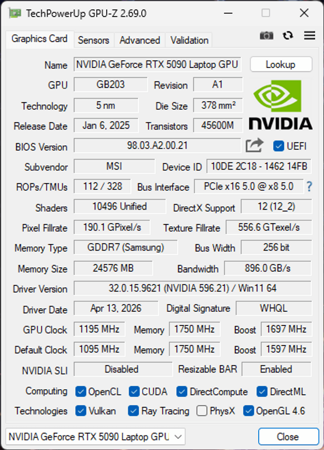 MSI Raider 16 Max HX B2WJ 電競筆電