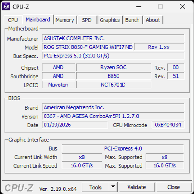 ROG STRIX B850-F GAMING NEO