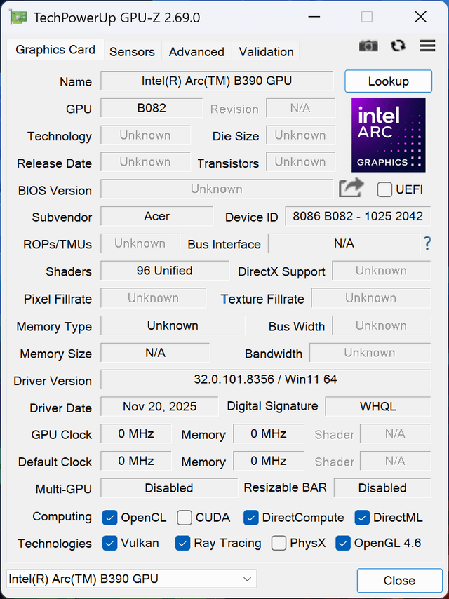 Acer Swift Go 16 AI 358H