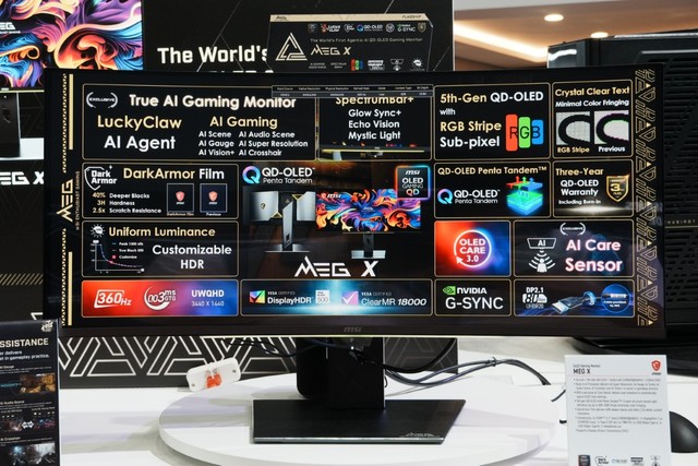 MSI Computex 2026 顯示器新品列陣