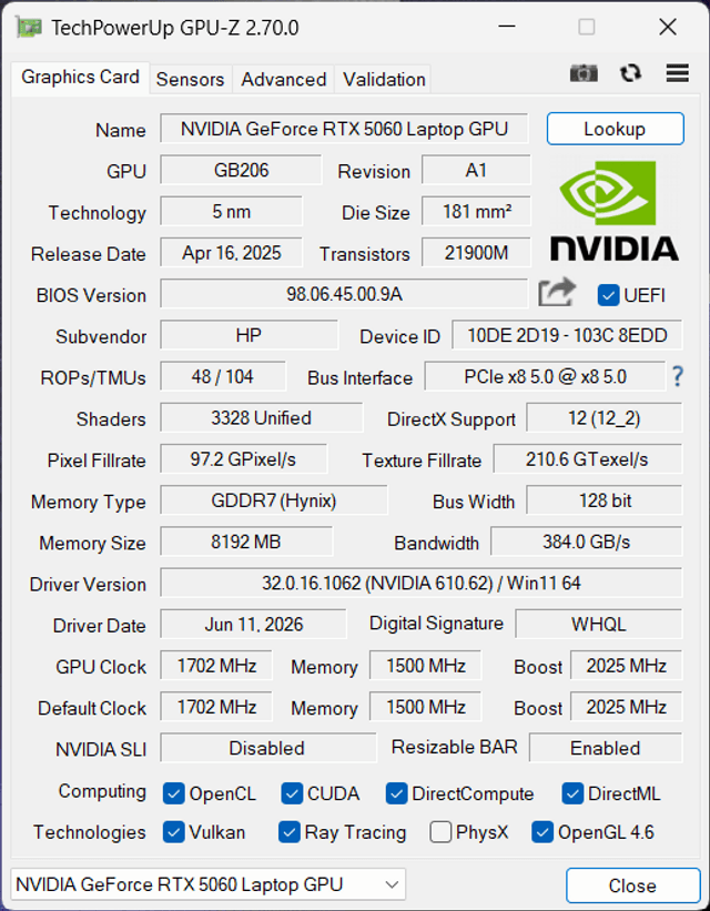 HP HyperX OMEN 15-ga0053TX