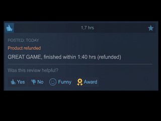 Steam 玩家通關後立即退款 獨立開發者︰2 小時退款機制遭濫用