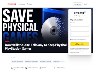 反對 Sony 停產實體遊戲光碟片 一呼百應   全球聯署突破 20 萬大關
