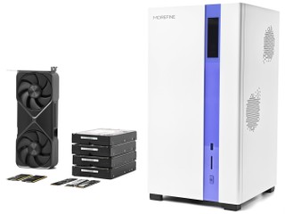 4-Bay 設計、可安裝顯示卡 MOREFINE MNAS-X1 AI Workstation PC