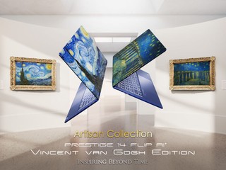 電腦節限量發售!! 梵高藝術靈感限量 2-in-1 筆電 MSI Prestige 14 Flip AI+ Vincent van Gogh Edition