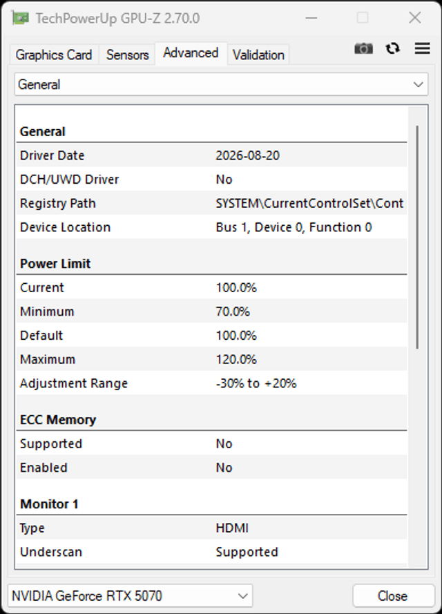 ASUS T1 GeForce RTX 5070 12GB GD