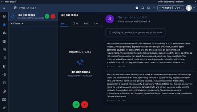 Twilio Flex Interface