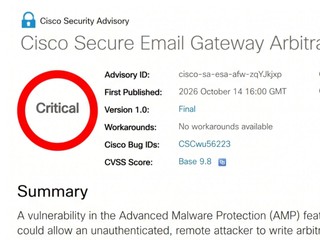Cisco 企業級電郵系統爆重大漏洞 一封惡意附件   直接奪取 Root 權限