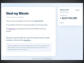 旧版 PHP 写 Steal my Bitcoin 网站 内含 0.025 Bitcoin  挑战全球黑白帽